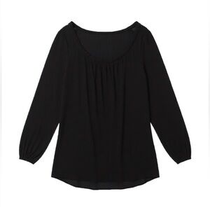 Cable & Gauge Elegant Black Blouse